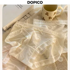 Quần lót nữ băng lụa mềm mịn đáy lót hai lớp khử mùi kháng khuẩn họa tiết cute DOPICO L2433