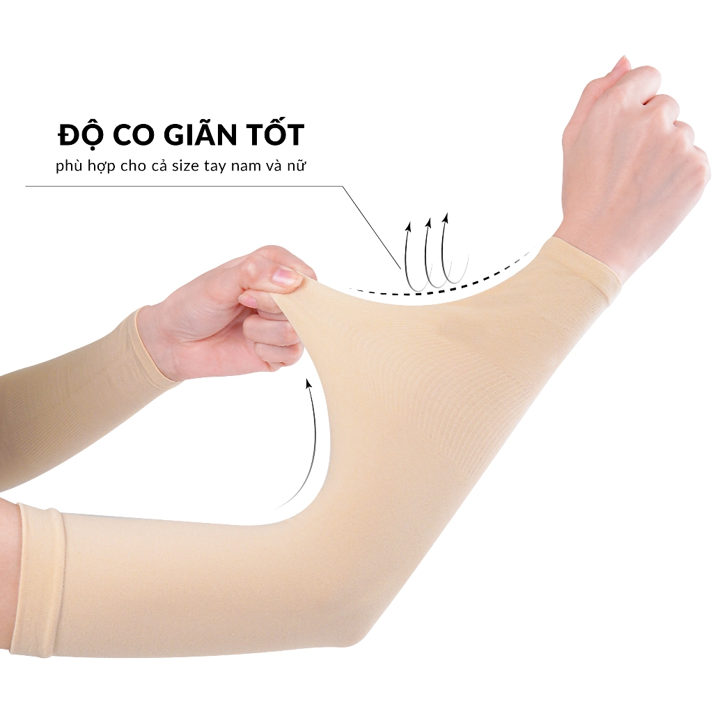 [Combo 5 Đôi] Găng Tay Chống Nắng Chống UV UPPER YOU Không Xỏ Ngón Thun Lạnh Co Giãn 4 Chiều - OTK02