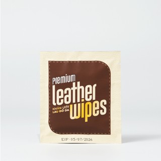 Túi 50 gói khăn ướt lau giày da túi da ví da siêu tốc Leather EcoWipes gói 1 tờ hương quế