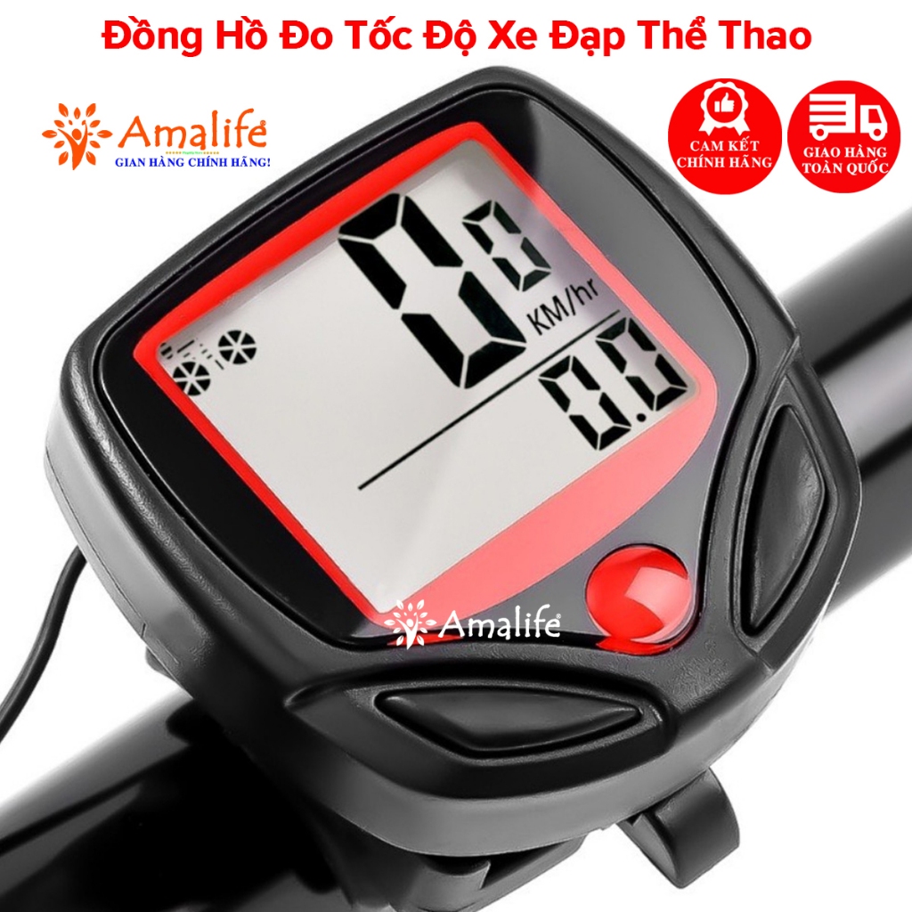 Ảnh Đồng Hồ Đo Tốc Độ Chính Xác Cho Xe Đạp Thể Thao Siêu Rẻ Chống Nước Tuyệt Đối – Mã 01 Tiếng Anh Chính Hãng Amalife 1