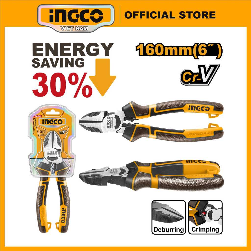 Ảnh Kìm cắt dây điện chính hãng INGCO HHLDCP28160 thép Crv 160mm 1