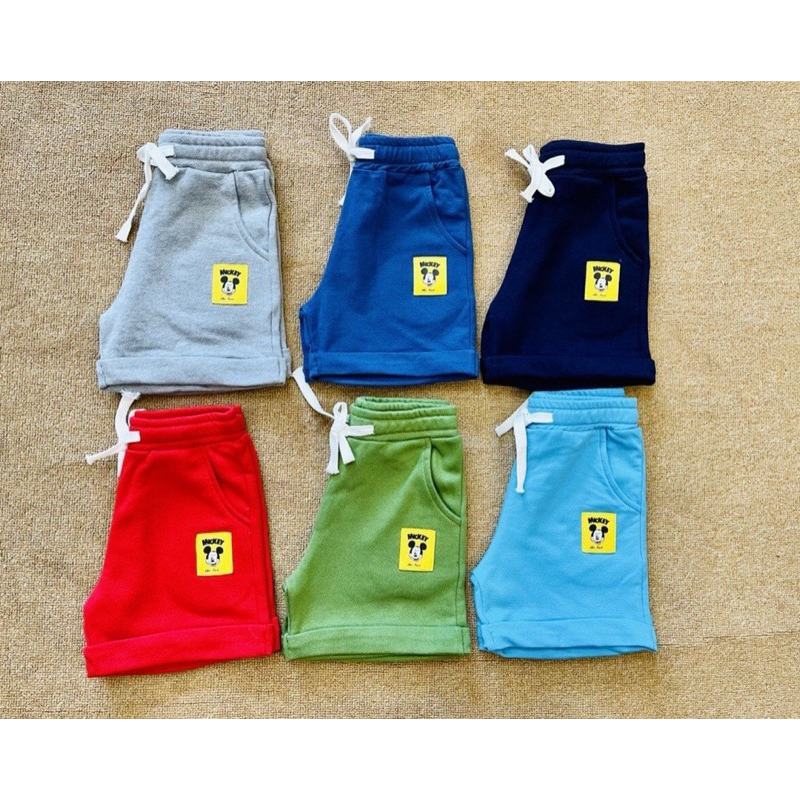 Quần short bé trai da cá HzM C1340 thêu logo size 2–10Y (10–40kg) quần short trẻ em mặc hè co giãn thoáng mát