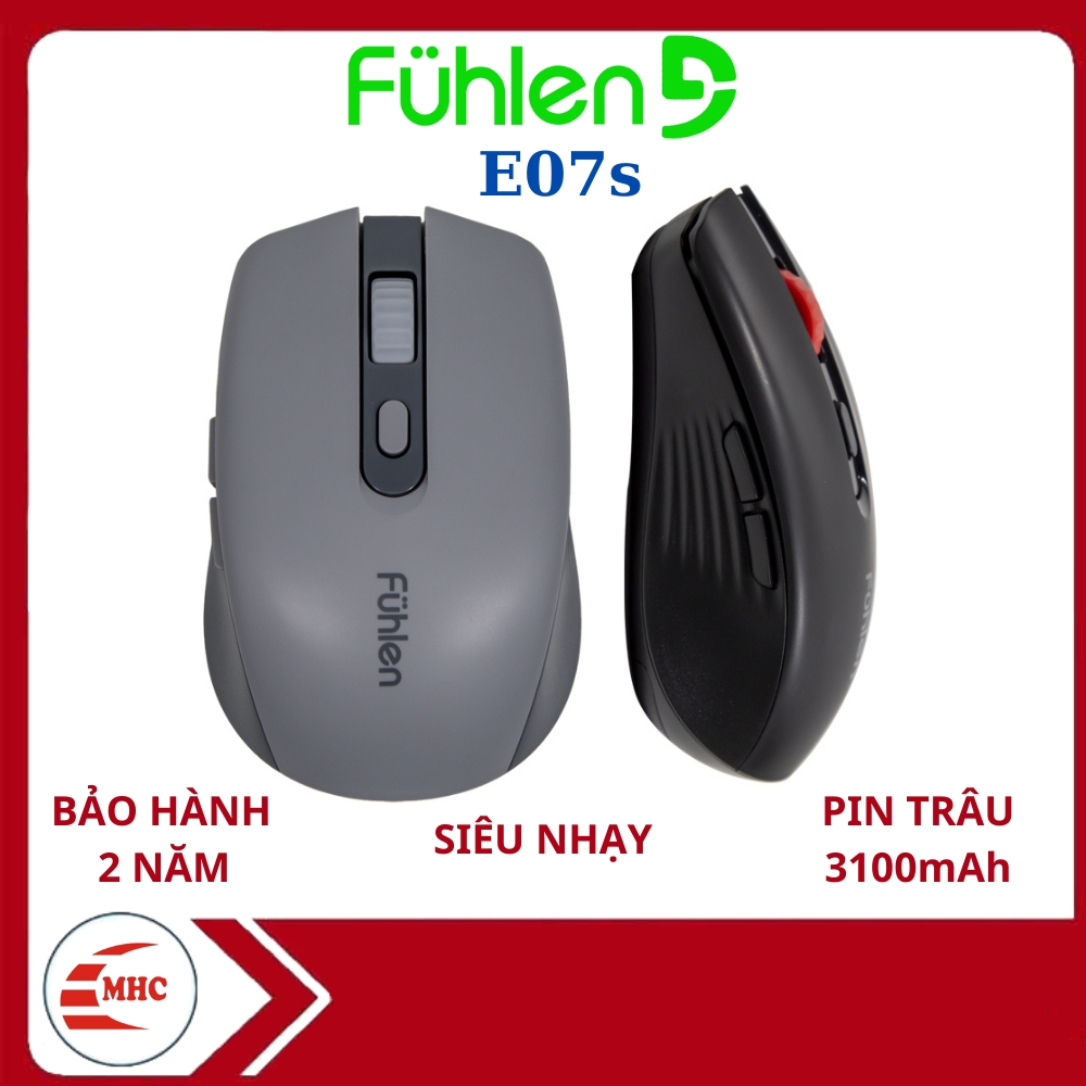 Chuột không dây Fuhlen E07s Pin trâu, siêu nhạy, bảo hành 24 tháng ...
