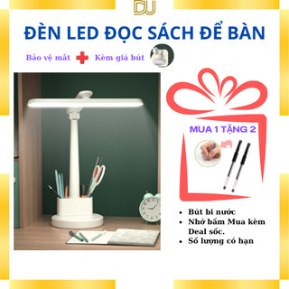 Đèn học để bàn chống cận LED cảm ứng sạc USB tích điện kèm quà tặng