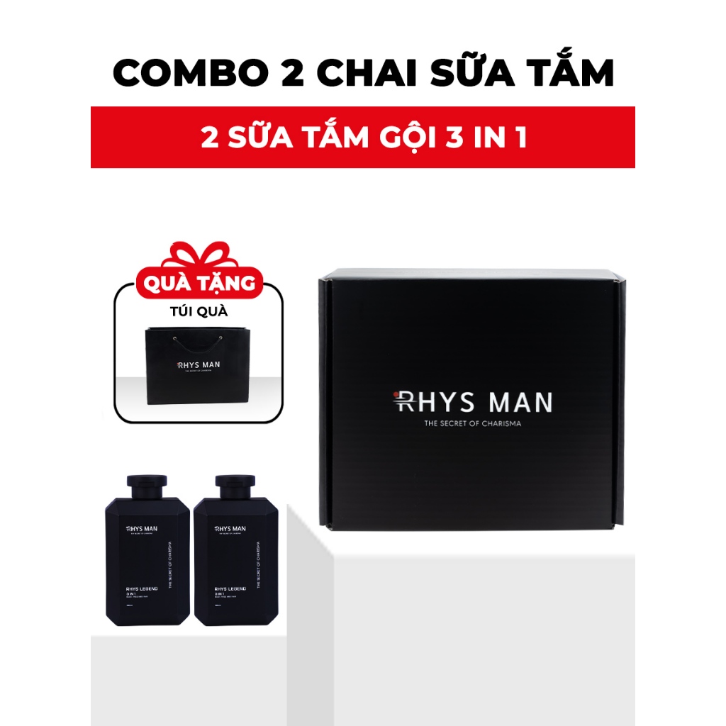 Sữa tắm gội nam 3in1 RHYS MAN hương nước hoa Rhys Legend 350ml | Shopee ...