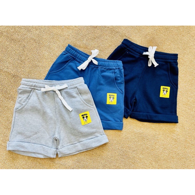 Quần short bé trai da cá HzM C1340 thêu logo size 2–10Y (10–40kg) quần short trẻ em mặc hè co giãn thoáng mát