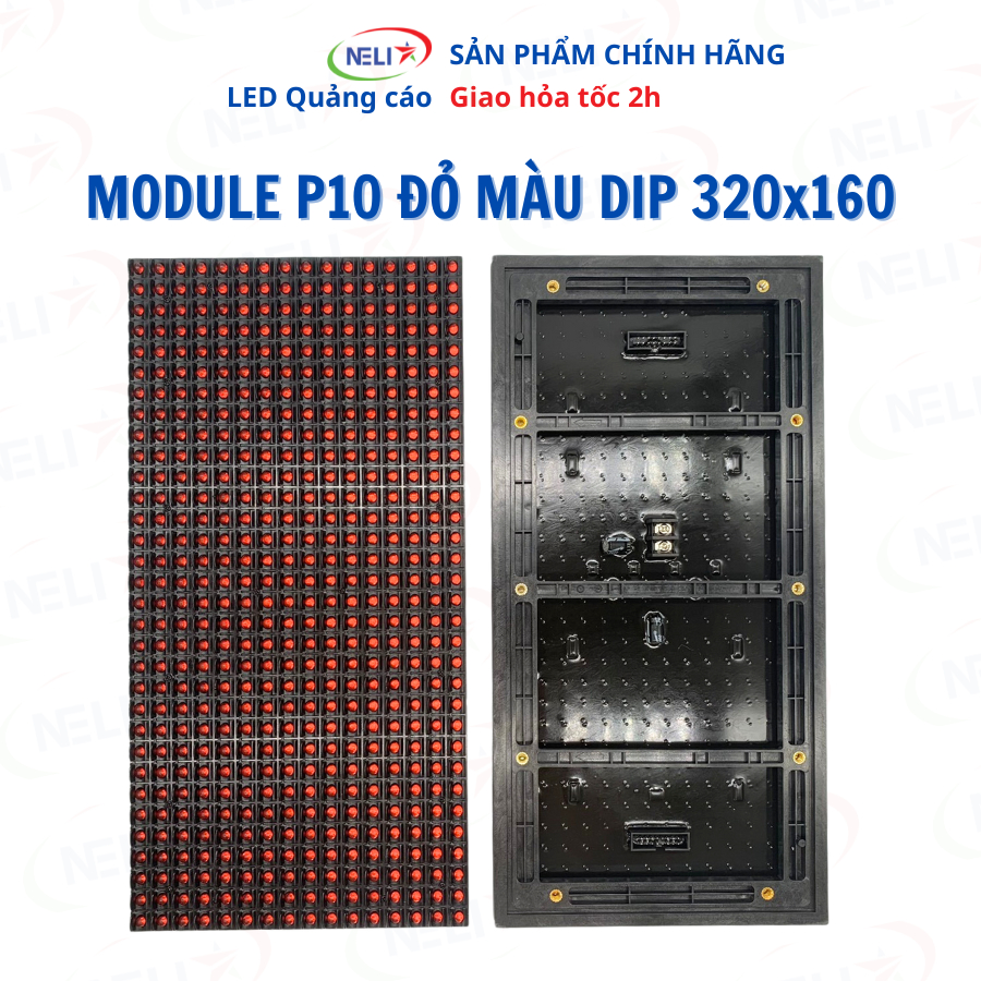 Module LED P10 đỏ ngoài trời độ sáng cao, có đổ keo đen chống nước, đầy ...