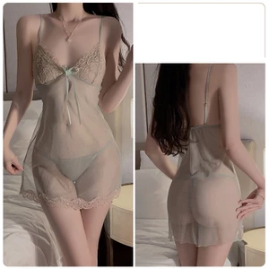 Váy Ngủ Voan 2 Dây Nơ Lớn Đầm Ngủ Voan Nữ Đẹp