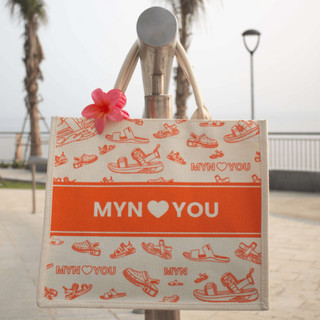 Túi Quai Ngang Cầm Tay Myn Love You Size M Dệt Vải Đay Linen