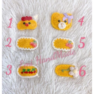 Kẹp tóc len handmade - phụ kiện tóc nữ - kẹp tóc bé