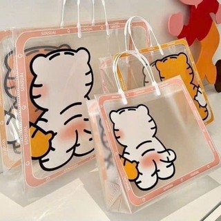 Set 3 Túi Nhựa Trong Suốt Hình Hổ Cute Sensual – Túi Đựng Mỹ Phẩm, Đồ Cá Nhân, Du Lịch Dễ Thương