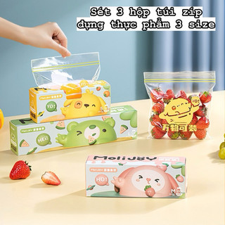 Set 3 túi zip đựng bảo quản thực phẩm