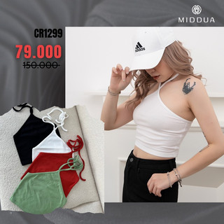MIDDUA - CR1299 Áo yếm gân cột chéo