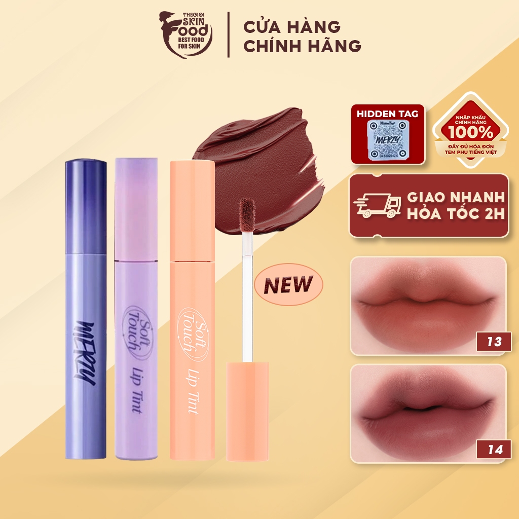 Ảnh Son Kem Siêu Lì, Siêu Mịn Môi Hàn Quốc Merzy Soft Touch Lip Tint 3g 1