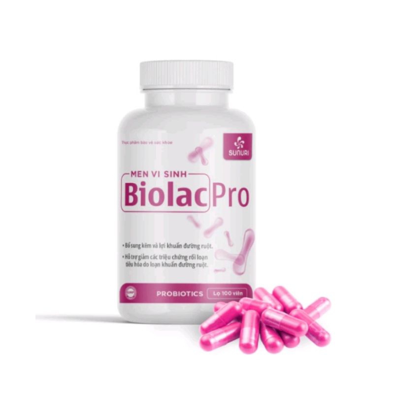 [Date 2028] Men vi sinh Biolac Pro (Lọ 100 viên)- Bổ sung 3 tỷ lợi ...