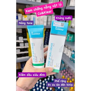 Kem Chống Nắng Co Klear Nâng Tone Thế Hệ Mới Co&K'lear Tone Up Sun Cream- Bebeauskinshop