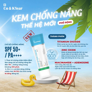 Kem Chống Nắng Co Klear Nâng Tone Thế Hệ Mới Co&K'lear Tone Up Sun Cream- Bebeauskinshop