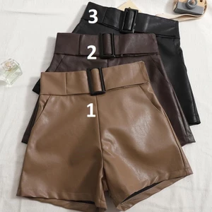 Quần đùi da 3 màu dáng A, 2 Lớp, bên trong lót vải. Mã TLB#5029