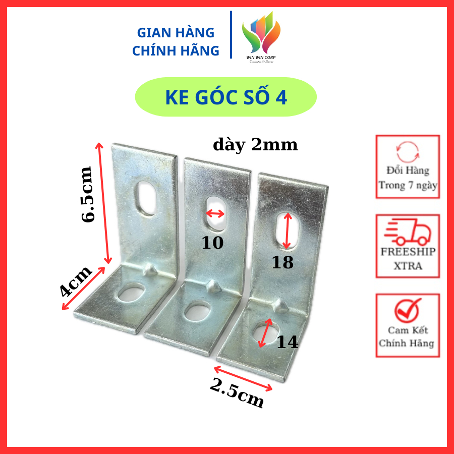 [ 5 CÁI ] KE GÓC CHỮ L 2 LỖ 6.5CMx2.5CMx4CM LOẠI DÀY TỐT -NẸP GÓC CHỮ L ...