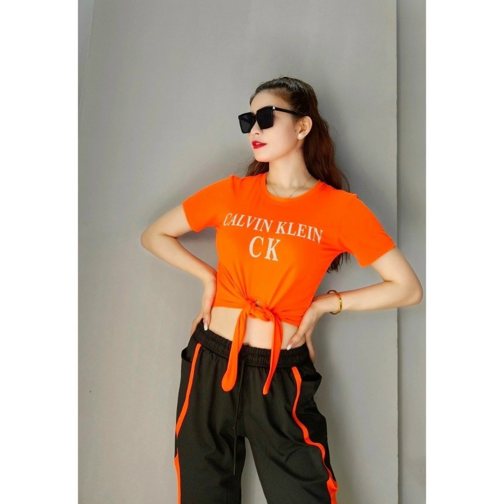 Áo croptop nữ buộc vạt phong cách, thoáng mát, dân vũ, áo nhảy, tập shuffle dance, gym...(MH-01)