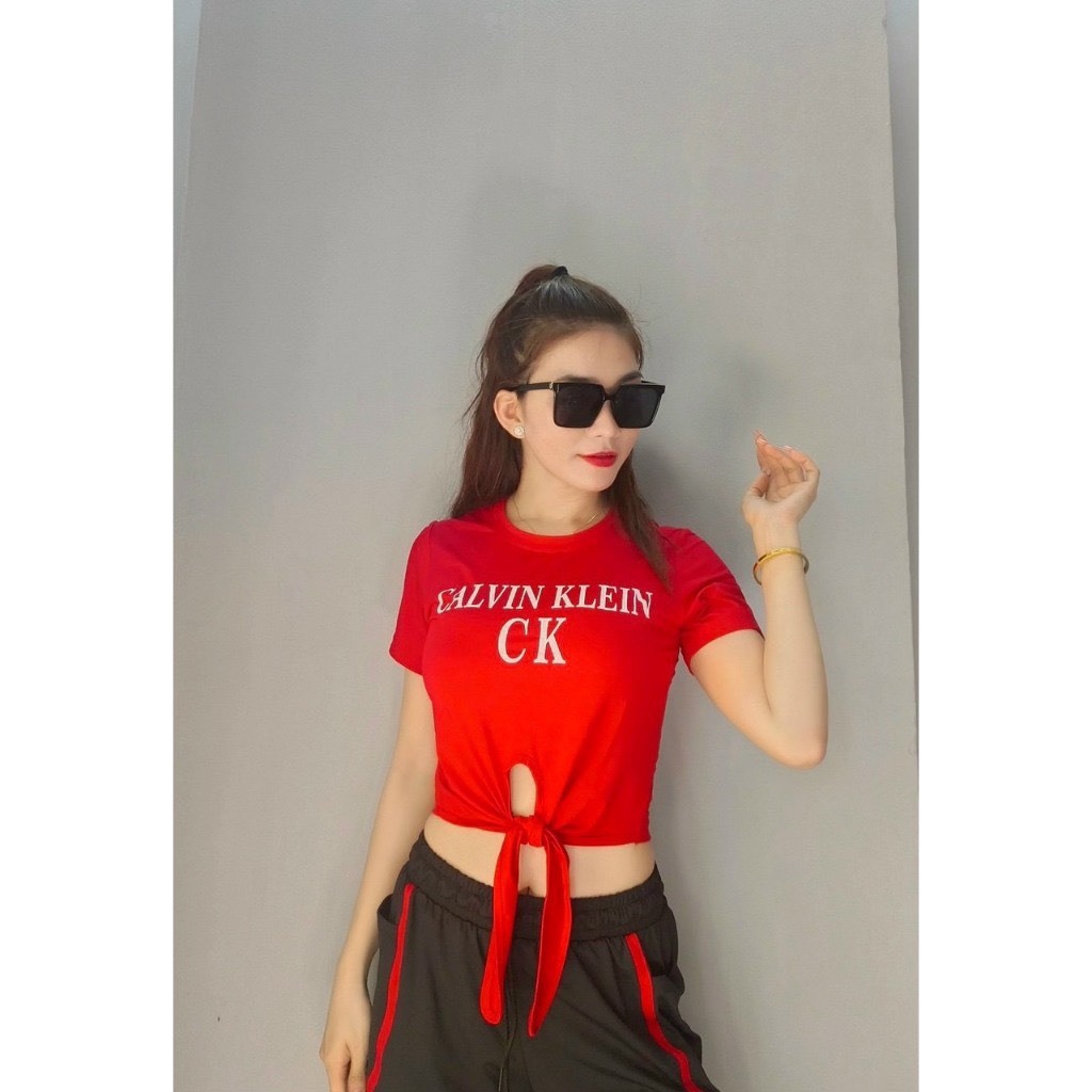 Áo croptop nữ buộc vạt phong cách, thoáng mát, dân vũ, áo nhảy, tập shuffle dance, gym...(MH-01)