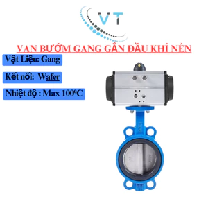 VAN BƯỚM GANG GẮN ĐẦU KHÍ NÉN