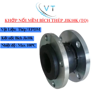 Khớp nối mềm cao su mặt bích thép JIS 10K (Trung Quốc) - Khớp chống rung bích thép đủ size DN50 - DN300