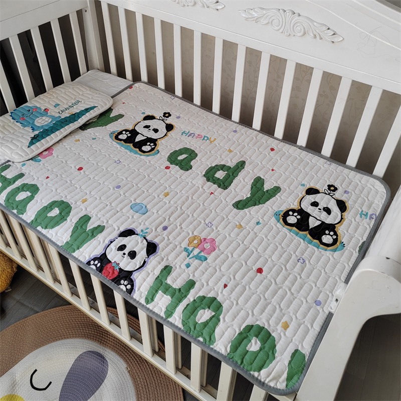 Lót Chống Thấm Cho Bé 5 Lớp Vải Thô Cotton Dùng 2 Mặt (cả mùa đông & hè ) kt 50x70cm HT01