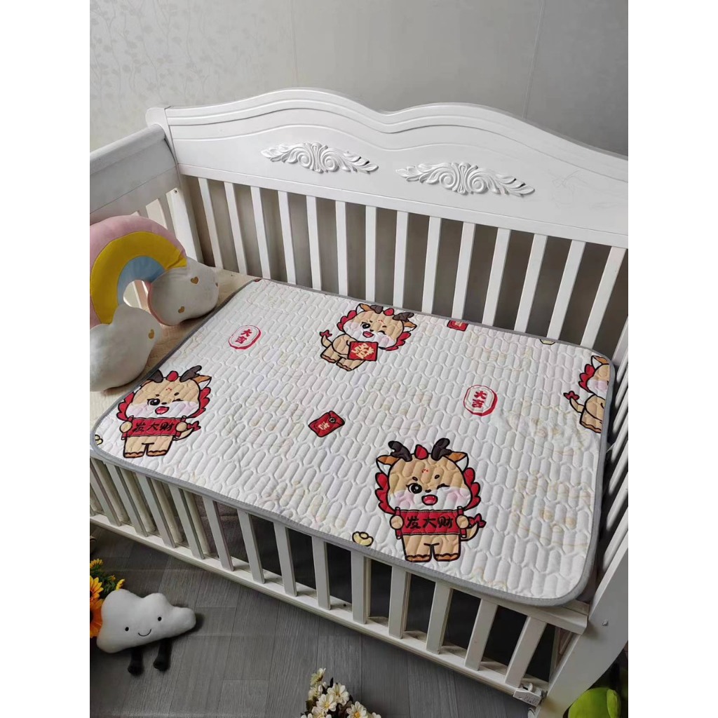 Lót Chống Thấm Cho Bé 5 Lớp Vải Thô Cotton Dùng 2 Mặt (cả mùa đông & hè ) kt 50x70cm HT01