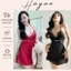HT20 Váy ngủ sexy nơ v1 dáng xuông tôn dáng, đồ ngủ ren xuyên thấu hở lưng quyến rũ HT20