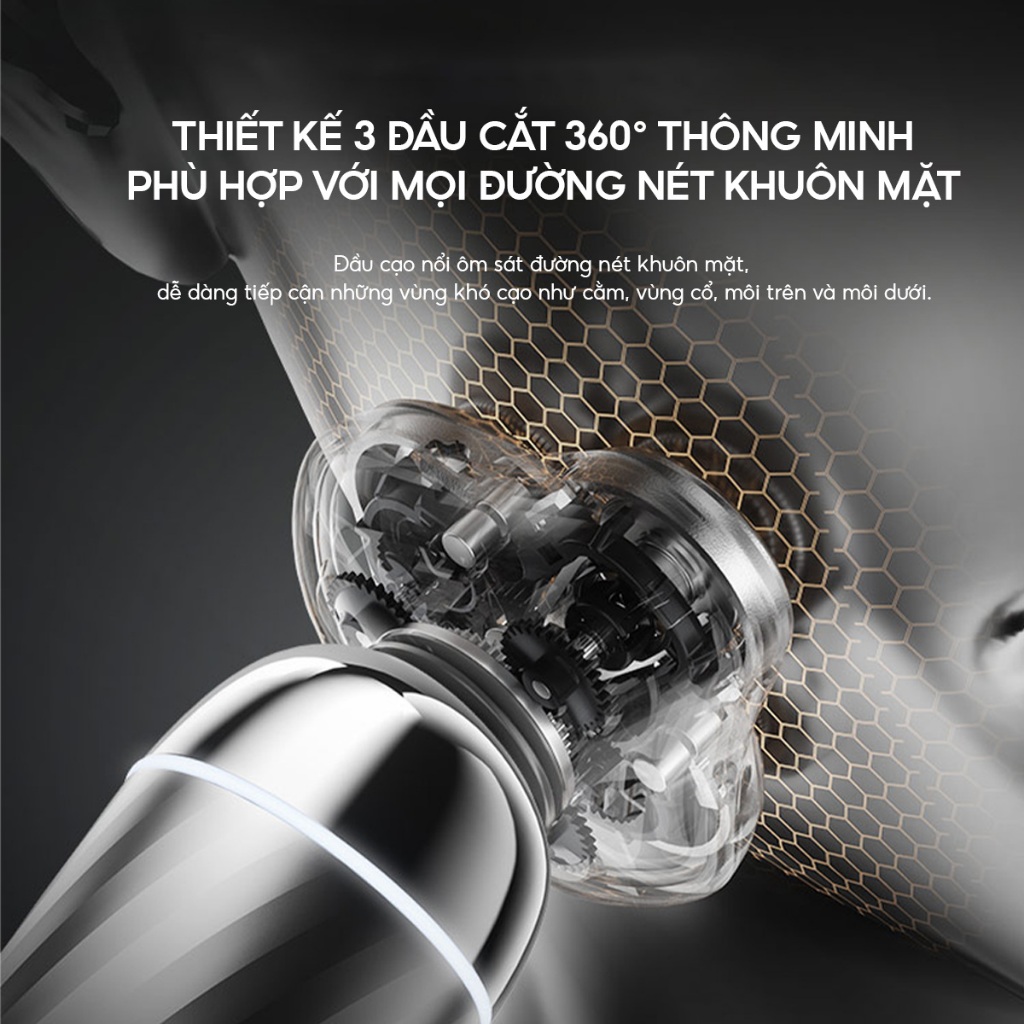 Ảnh Máy cạo râu Enchen X7 đầu cắt 3D chống nước IPX7, lưỡi dao tự mài, pin chờ 90 ngày - BH 6 tháng 2
