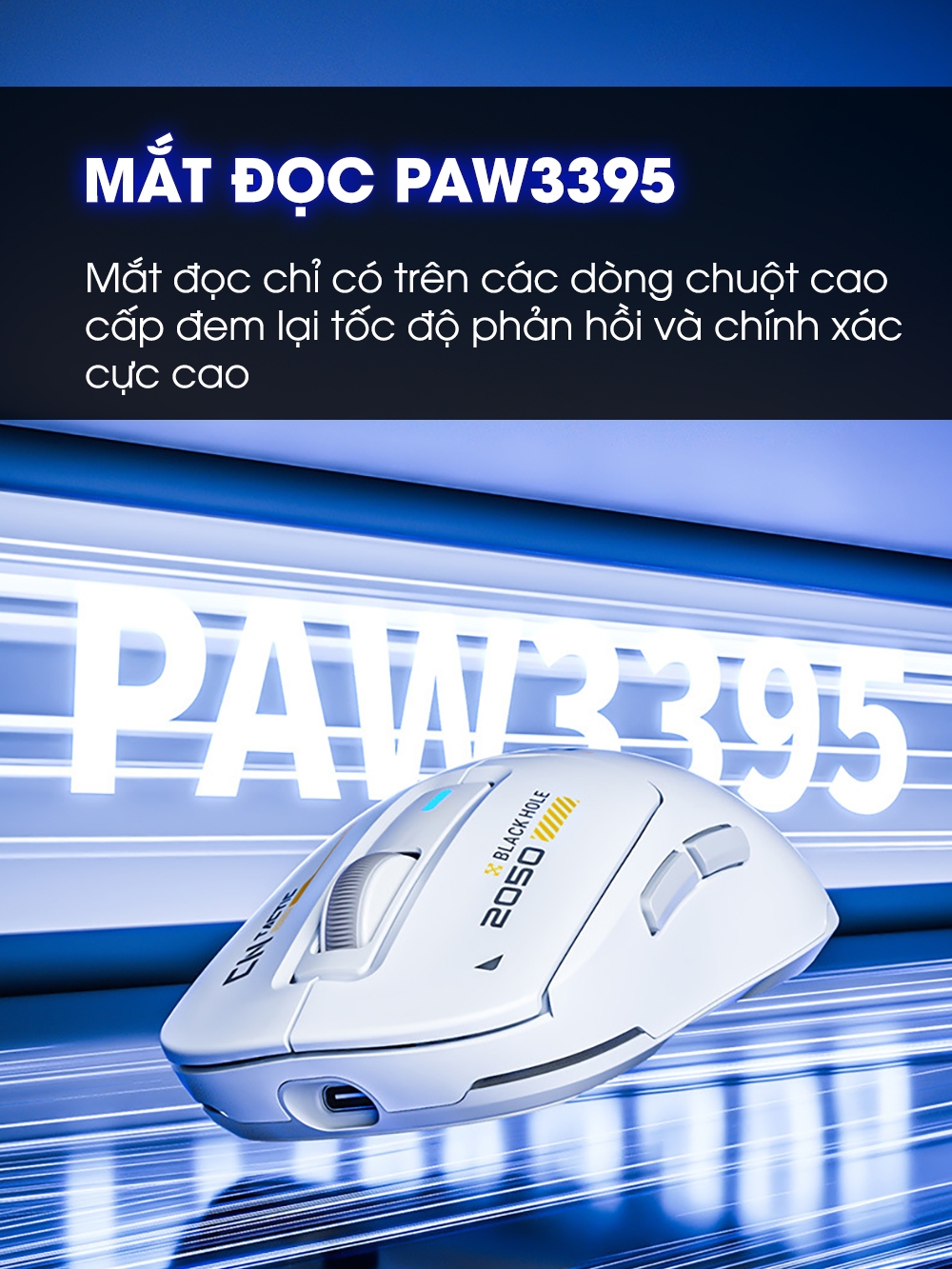 Chuột gaming không dây SIDOTECH INPHIC IN6 nhẹ chip PAW3395 8000hz 3 ...