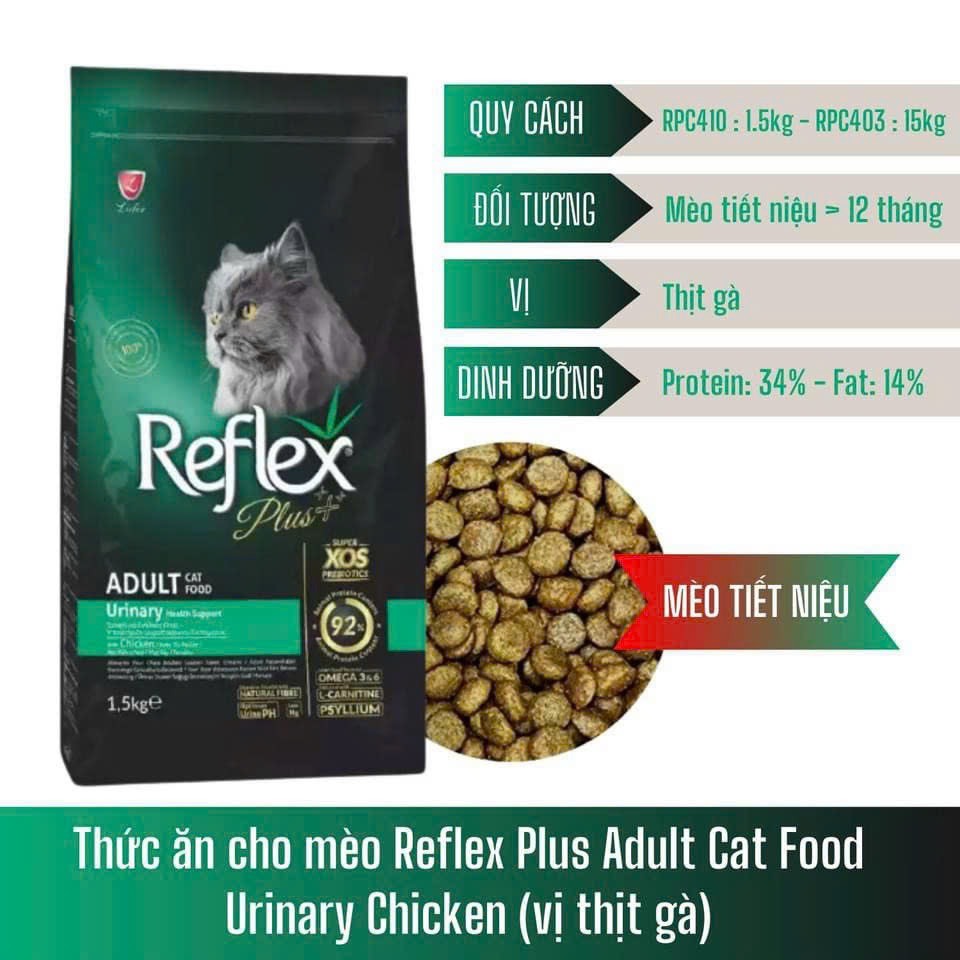 thức ăn hạt cho mèo ngăn ngừa và tan sỏi thận Reflex plus urinary 1kg ...