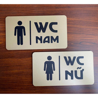 BẢNG WC • WC NAM • WC NỮ • ALU NHŨ VÀNG [V03]