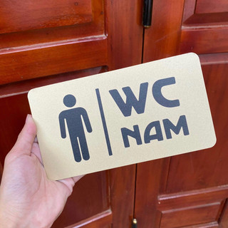 BẢNG WC • WC NAM • WC NỮ • ALU NHŨ VÀNG [V03]