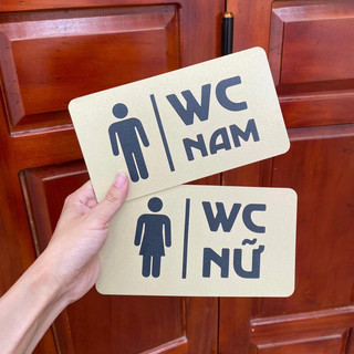 BẢNG WC • WC NAM • WC NỮ • ALU NHŨ VÀNG [V03]