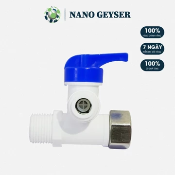 Khẩu khóa máy lọc nước chính hãng giúp phân chia đường nước .Khẩu khoá ren 21 phi 10 Nano Geyser