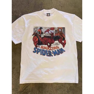 Áo Phông Cổ Tròn Tay Ngắn Phối Họa Tiết SIPDER MAN Trẻ Trung Năng Động Chất Liệu Cotton Khô Siêu Thoáng Mát Cực Mềm Mịn