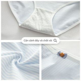 Quần chip nữ thun cotton đáy may hai lớp kháng khuẩn kèm họa tiết đính nơ dễ thương DEVARI L8030