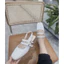 Giày sandal bít mũi retro 4cm chất da bóng form chuẩn ( 4p 3 QUAI)