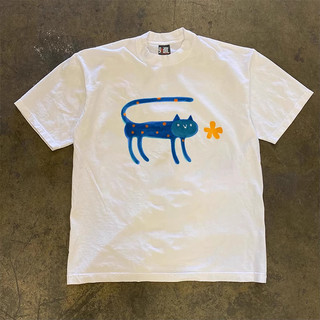 Áo Phông Nam Nữ In Hình Mèo Mướp Phong Cách Cá Tính, Chất Vải Cotton Khô Mềm Mịn, Siêu Thoáng Mát Thấm Hút Mồ Hôi Tốt