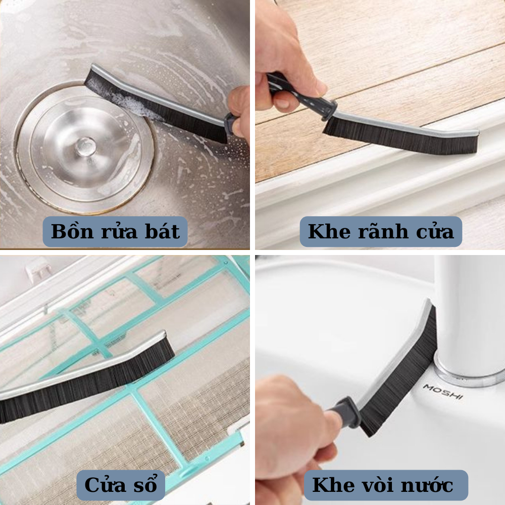 (COMBO 5) BÀN CHẢI CỌ KHE HỞ CÁN THÉP CỨNG CÁP CÂY CHÀ SÀN THÔNG MINH - Chổi Chà Sàn Làm Sạch Dễ Dàng Không Mất Sức