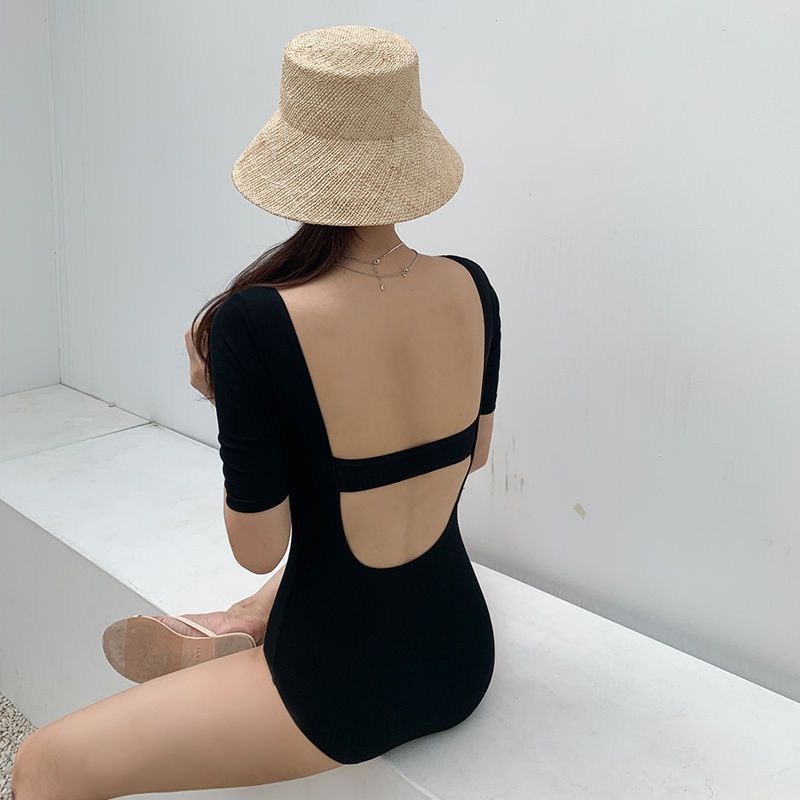 Set bộ đồ bơi bikini áo tắm đi biển một mảnh liền thân tay lỡ thiết kế cutout khoét eo gợi cảm MT33 BKN34