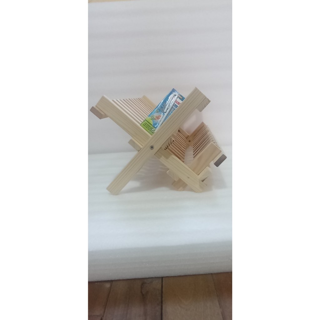 Giá Để Chén Đĩa Bằng Gỗ Thông Tự Nhiên Gấp Gọn Chống Nước ,Mối Mọt.Khay Để Đĩa Bát.