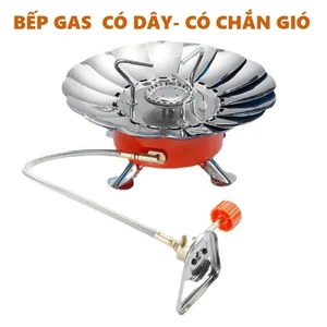 Bếp Ga Mini Chống Gió Có Dây Nối Gấp Gọn Tiện Dụng Cho Giã Ngoại Du Lịch.