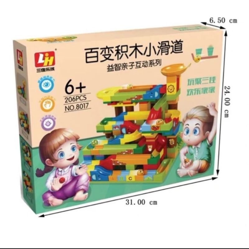Bộ đồ chơi xếp hình cầu trượt thả bi cho bé bộ 168 chi tiết cao cấp và an toàn cho bé thỏa sức sáng tạo