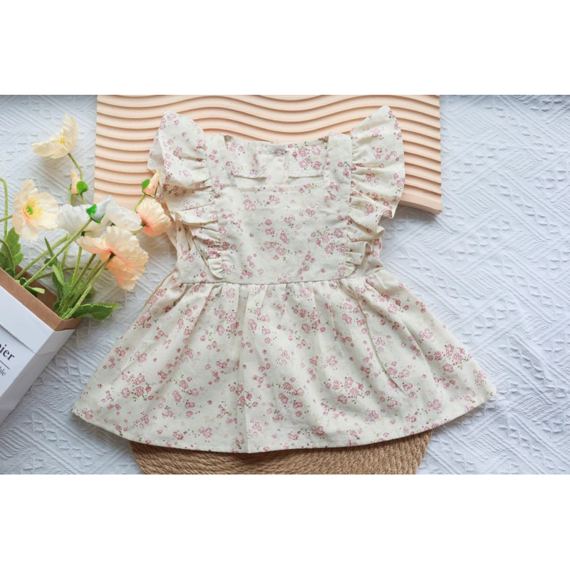 Váy hè cho bé gái họa tiết hoa nhí dễ thương size 1-5 tuổi