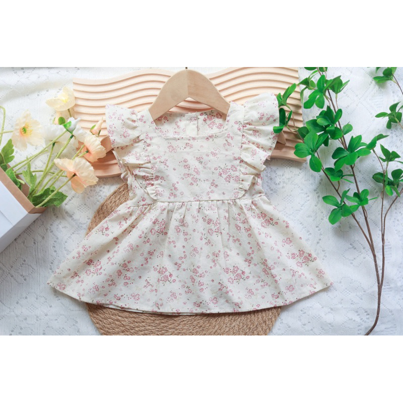 Váy hè cho bé gái họa tiết hoa nhí dễ thương size 1-5 tuổi