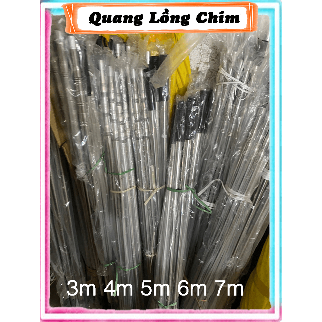 Sào rút Inox, kèm móc treo,treo lồng chim, treo quần áo, cây cảnh, Sào ...