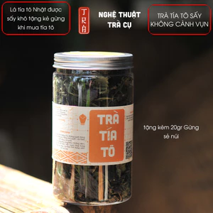 Trà lá tía tô Nhật sấy không tách cành đóng hủ pet 50gr hỗ trợ trị bệ-nh Go-ut
